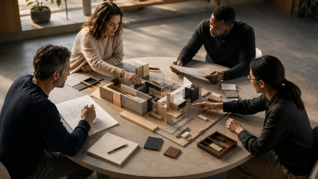 Grupo combina conhecimentos diferentes para construir uma solução, representando o princípio Master Mind
